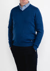 Daniel Grahame V Neck Sweater, Dark Blue
