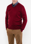 Daniel Grahame V Neck Sweater, Deep Red
