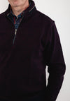 Daniel Grahame Drifter Half Zip Sweatshirt, Purple