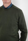 Daniel Grahame O Neck Sweater, Olive Green