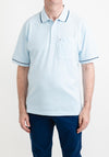 Daniel Grahame Short Sleeve Polo Shirt, Light Blue