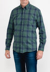 Daniel Grahame Ivano Check Shirt, Green & Navy
