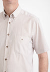 Daniel Grahame Ivano Striped Short Sleeve Shirt, Beige