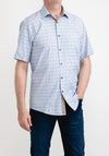 Daniel Grahame Giovanni Check Short Sleeve Shirt, Blue