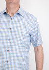 Daniel Grahame Giovanni Check Short Sleeve Shirt, Blue