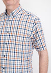 Daniel Grahame Ivano Check Short Sleeve Shirt, Navy Multi