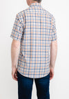 Daniel Grahame Ivano Check Short Sleeve Shirt, Navy Multi
