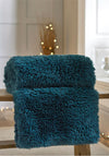 Deyongs Rochester Luxury Faux Fur Throw, Petrol