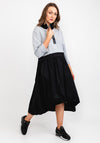 d.e.c.k. by Decollage One Size Half Zip Dress, Grey & Black