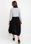 d.e.c.k. by Decollage One Size Half Zip Dress, Grey & Black