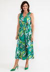 d.e.c.k. by Decollage One Size Swirl Maxi Dress, Green