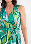d.e.c.k. by Decollage One Size Swirl Maxi Dress, Green