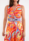 d.e.c.k. by Decollage One Size Swirl Maxi Dress, Orange