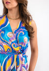 d.e.c.k. by Decollage One Size Swirl Maxi Dress, Blue