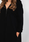 d.e.c.k. by Decollage One Size Long Jersey Jacket, Black