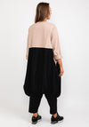 d.e.c.k. by Decollage Curved Hem Dress, Beige & Black
