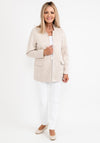 d.e.c.k. By Decollage Faux Suede Open Jacket, Beige