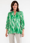 d.e.c.k. by Decollage One Size Print Blouse, Green