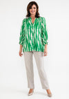 d.e.c.k. by Decollage One Size Print Blouse, Green