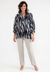 d.e.c.k. by Decollage One Size Print Blouse, Navy