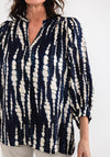 d.e.c.k. by Decollage One Size Print Blouse, Navy
