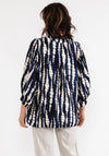 d.e.c.k. by Decollage One Size Print Blouse, Navy