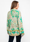 d.e.c.k. by Decollage One Size Paisley Blouse, Green