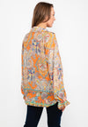 d.e.c.k. by Decollage One Size Paisley Blouse, Orange
