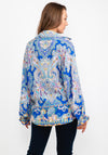 d.e.c.k. by Decollage One Size Paisley Blouse, Royal Blue