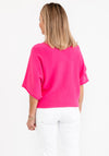 d.e.c.k By Decollage One Size Batwing Sweater, Fuchsia