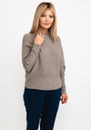 d.e.c.k by Decollage One Size Ribbed Sweater, Taupe