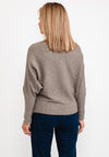 d.e.c.k by Decollage One Size Ribbed Sweater, Taupe