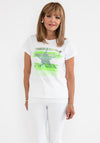 d.e.c.k. by Decollage Sequin Star T-Shirt, White & Green