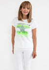d.e.c.k. by Decollage Sequin Star T-Shirt, White & Green