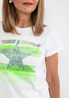 d.e.c.k. by Decollage Sequin Star T-Shirt, White & Green
