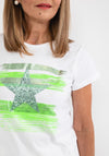 d.e.c.k. by Decollage Sequin Star T-Shirt, White & Green