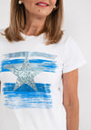 d.e.c.k. by Decollage Sequin Star T-Shirt, White & Blue