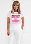 d.e.c.k. by Decollage Sequin Star T-Shirt, White & Pink