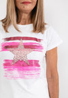 d.e.c.k. by Decollage Sequin Star T-Shirt, White & Pink