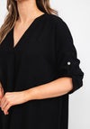 d.e.c.k. by Decollage One Size V Neck Top, Black