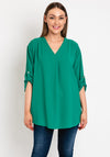 d.e.c.k. By Decollage One Size Blouse, Green