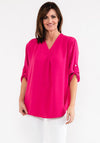 d.e.c.k. by Decollage One Size Blouse, Fuchsia