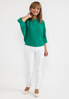 d.e.c.k. by Decollage One Size Keyhole Back Top, Green