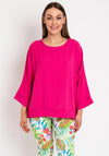 d.e.c.k. By Decollage One Size Batwing Top, Fuchsia