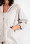 d.e.c.k. by Decollage One Size Crinkle Jacket, Beige