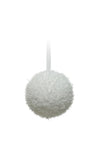 Decoris Christmas Glitter Tree Bauble, Ice White