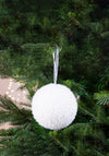 Decoris Christmas Glitter Tree Bauble, Ice White