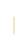 Deluxe Homeart LED Real Flame Large Candle Pair, Cream
