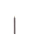 Deluxe Homeart LED Real Flame Large Candle Pair, Grey
