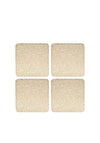 Denby Monsoon Home Set of Four Coasters, Lucille Gold & Cream